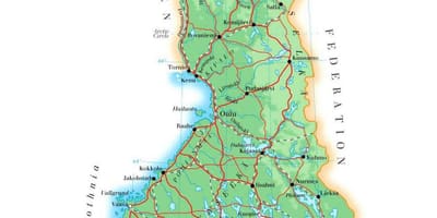 ನಕ್ಷೆ ಫಿನ್ಲ್ಯಾಂಡ್ ಎತ್ತರದ