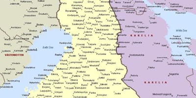 ಫಿನ್ಲ್ಯಾಂಡ್ ನಕ್ಷೆ ನಗರಗಳು