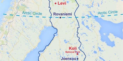 Rovaniemi ನಕ್ಷೆ ಫಿನ್ಲ್ಯಾಂಡ್